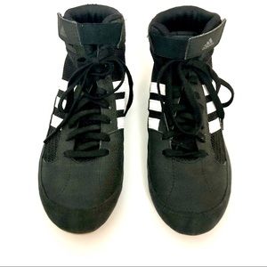 **Like New** - Adidas Wrestling Shoes Black White